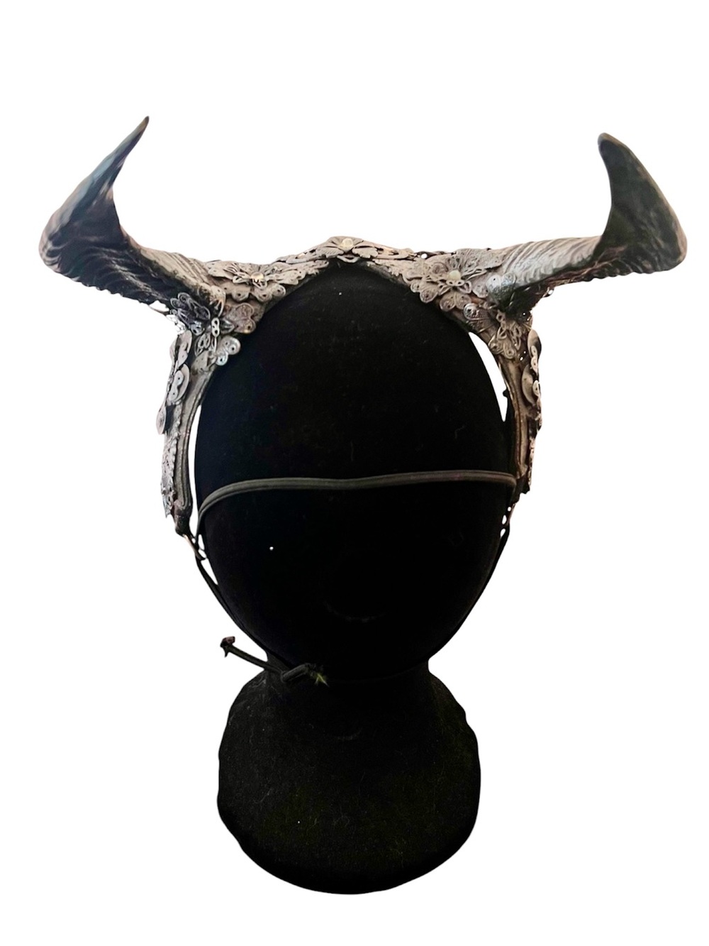 SALE! HYSTERIA MACHINE Gothic Goddess Pagan Witch Horned Headdress Fantasy Crow - Picture 5 of 6